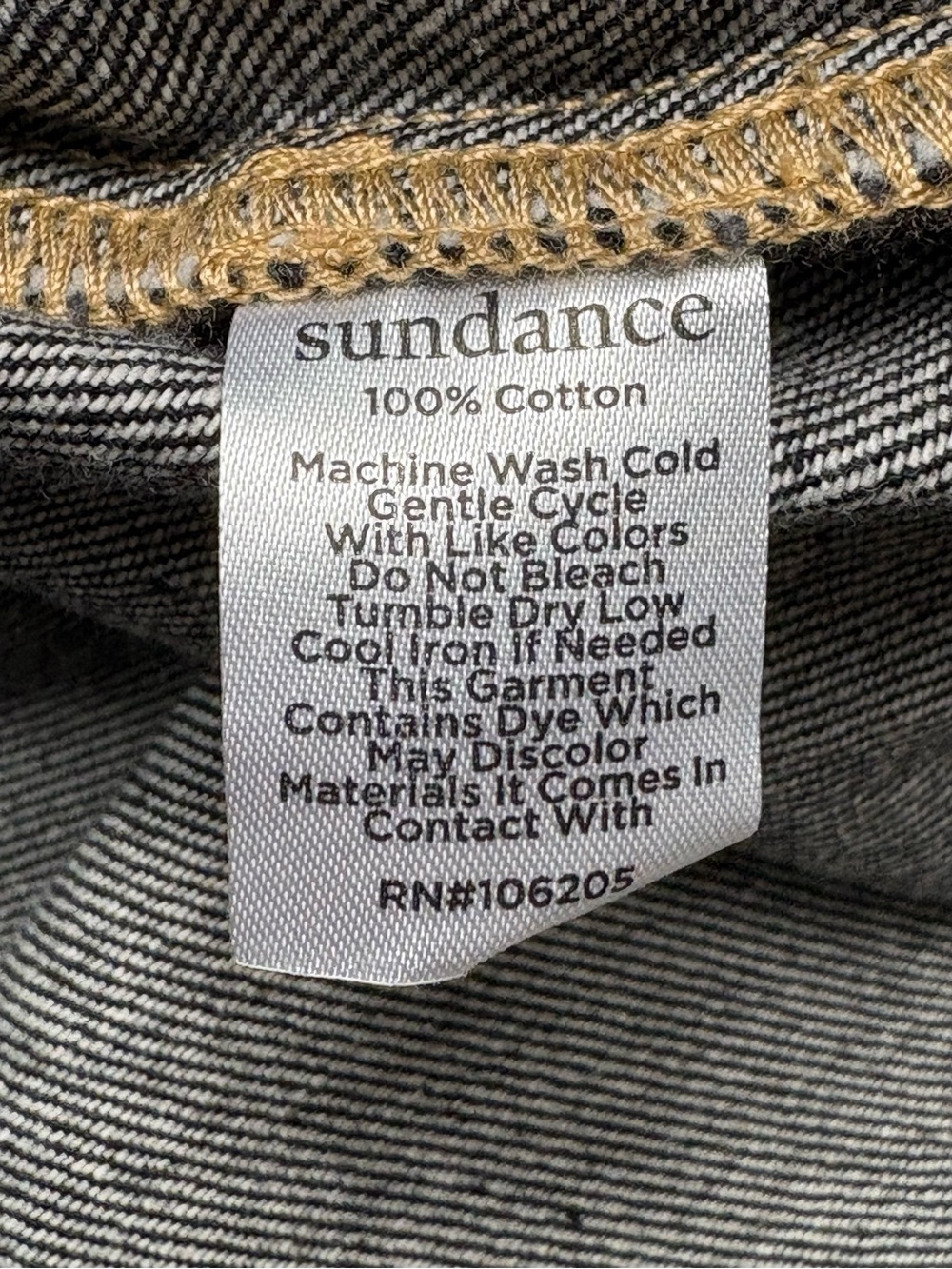 NWT Sundance Poppy Denim Dress Black Midi Belted • Size 14 • 100% Cotton - Picture 10 of 12